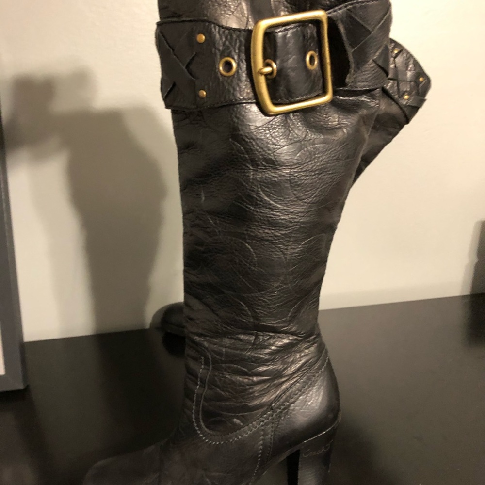 Coach leather boots size 6